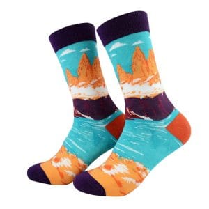 Calcetines con paisajes de Chile